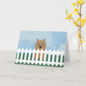 Norwich Terrier Note Kaart (Gele Bloem)