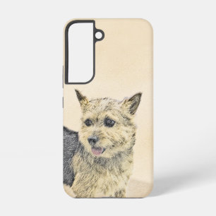 Norwich Terrier Painting - Cute Original Dog Art Samsung Galaxy Hoesje