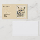 Norwich Terrier Painting - Cute Original Dog Art Visitekaartje (Voorkant / Achterkant)