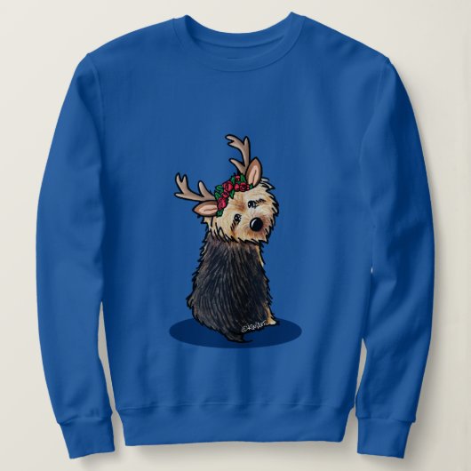 Norwich Terrier Reindeer Sweatshirt de Noël (Design devant)