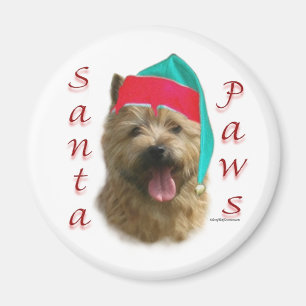 Norwich Terrier Santa Paws Magneet