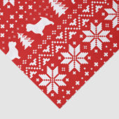 Norwich Terrier Silhouetten kerstpatroon Tissuepapier (Detail)