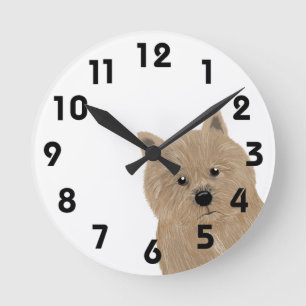 Norwich Terrier Wall klok