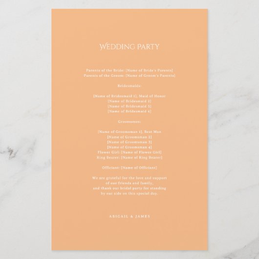 Norwich Wedding Programme (Dos)