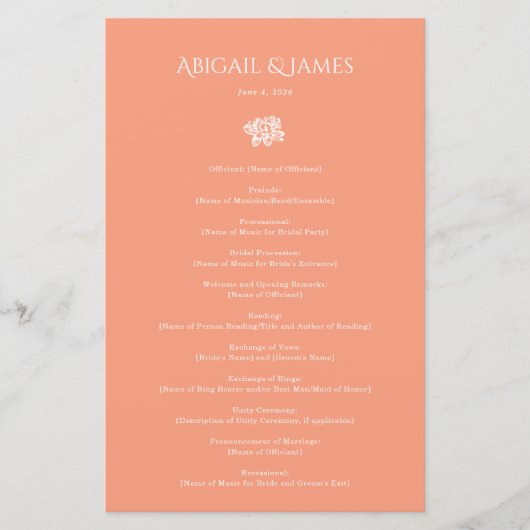 Norwich Wedding Programme (Devant)