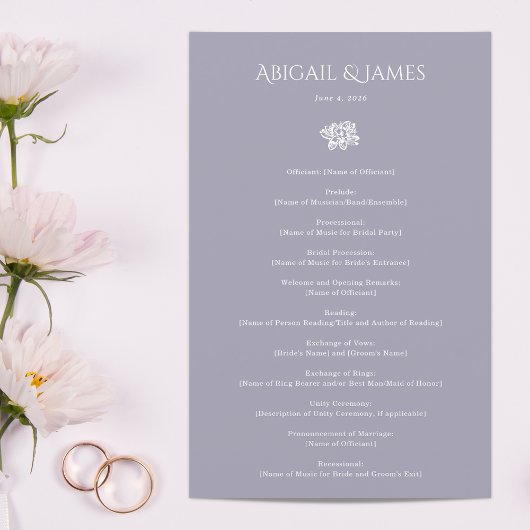 Norwich Wedding Programme