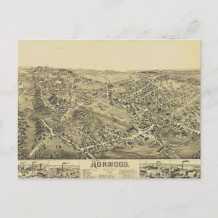 Norwood, MA  Map 1882 Briefkaart