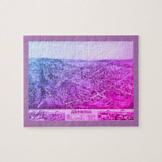 Norwood, MA  Map 1882 Legpuzzel (Horizontaal)