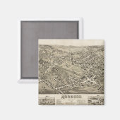 Norwood, MA  Map 1882 Magneet (Voorkant / Achterkant)