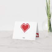 Nos 8-Bits coeurs dans la Carte de remerciements d (Dos)