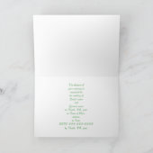 Nos Cartes d'Invitation Mariage, Vert & Or (Intérieur)