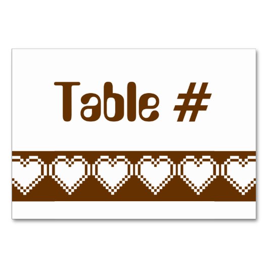 Nos Coeurs 8 bits dans la carte table au chocolat (Devant)
