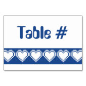 Nos Coeurs 8 bits dans la carte table bleue (Dos)