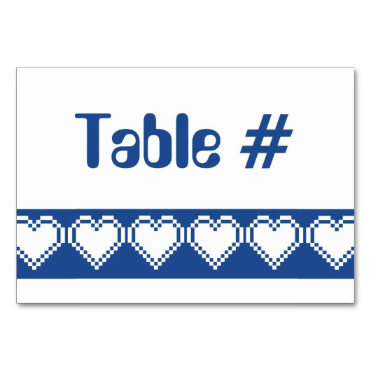 Nos Coeurs 8 bits dans la carte table bleue (Devant)