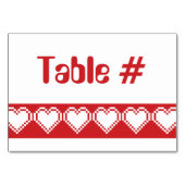 Nos Coeurs 8 bits dans la carte table cerise (Dos)
