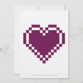 Nos Coeurs 8 bits dans la Faire-part de mariage du (Dos)