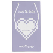 Nos Coeurs 8 bits dans Sac cadeau Lavender (Dos)