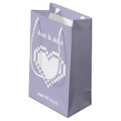 Nos Coeurs 8 bits dans Sac cadeau Lavender (Dos Angle)