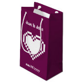 Nos Coeurs 8 bits dans Sac cadeau vin (Dos Angle)
