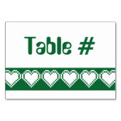 Nos Coeurs 8 bits en carte de table verte (Dos)