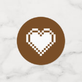 Nos Coeurs 8 bits en Confetti de table de chocolat (Petit recto)