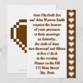 Nos Coeurs 8 bits en Faire-part de mariage de choc (Devant / Derrière)