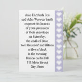 Nos Coeurs 8 bits en Faire-part de mariage Lavende (Debout devant)