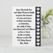 Nos Coeurs 8 bits en Faire-part de mariage noir (Debout devant)