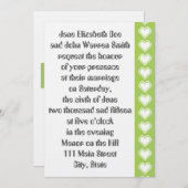 Nos Coeurs 8 bits en Faire-part de mariage Peridot (Devant / Derrière)
