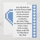 Nos Coeurs 8 bits en Faire-part de mariage Periwin (Devant / Derrière)