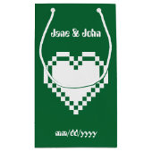 Nos Coeurs 8 bits en sac cadeau vert (Dos)