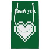 Nos Coeurs 8 bits en sac cadeau vert (Devant)