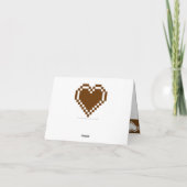 Nos coeurs à 8 bits dans le carte de remerciements (Dos)