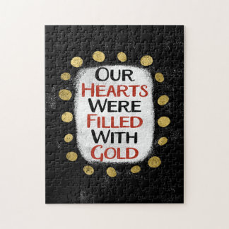 Nos Coeurs Étaient Gold Jigsaw Puzzle Puzzle