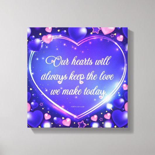 Nos coeurs gardent la toile enveloppée d'amour (Recto)