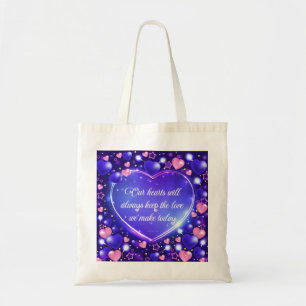 Nos coeurs gardent le sac fourre-tout d'amour