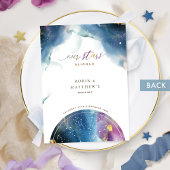 Nos étoiles alignées Thème céleste Aquarelle Menu