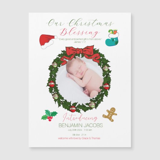 Nos Faire-part de naissance de Noël (Devant)