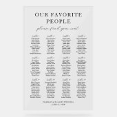 Nos gens préférés Acrylique Mariage carte de siège (Recto)