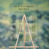 Nos gens préférés Acrylique Mariage carte de siège (Neutre)