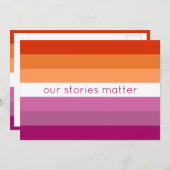 Nos histoires Matter Pink Lesbian Flag Carte posta (Devant / Derrière)