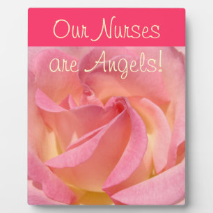 Nos infirmières sont des anges ! plaques Fleur de