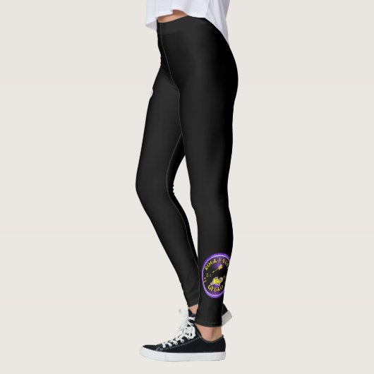 Nos leggings "Elvis" en violet (Gauche)