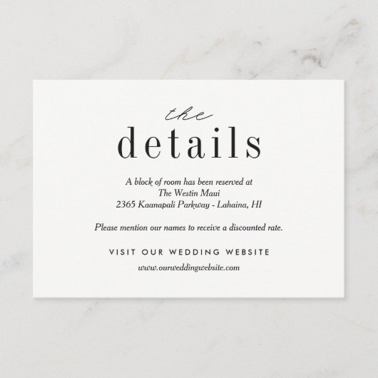 Nos Love Mariage Détails Cartes de boîtier (Devant)