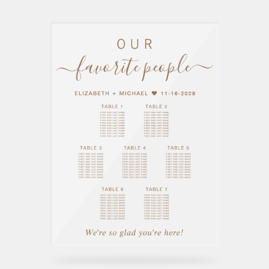 Nos Mariages préférés 7 Table Sièges (Recto)