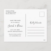 Nos noms Enregistrer la date Carte postale (Dos)