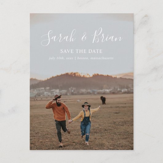 Nos noms Enregistrer la date Carte postale (Devant)