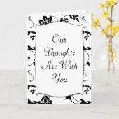 Nos Pensées Sont Avec Vous - Carte De Sympathie (Fleur jaune)