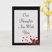 Nos Pensées Sont Avec Vous - Carte De Sympathie (Fleur jaune)