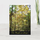 Nos pensées sont avec vous - Carte de sympathie (Devant)